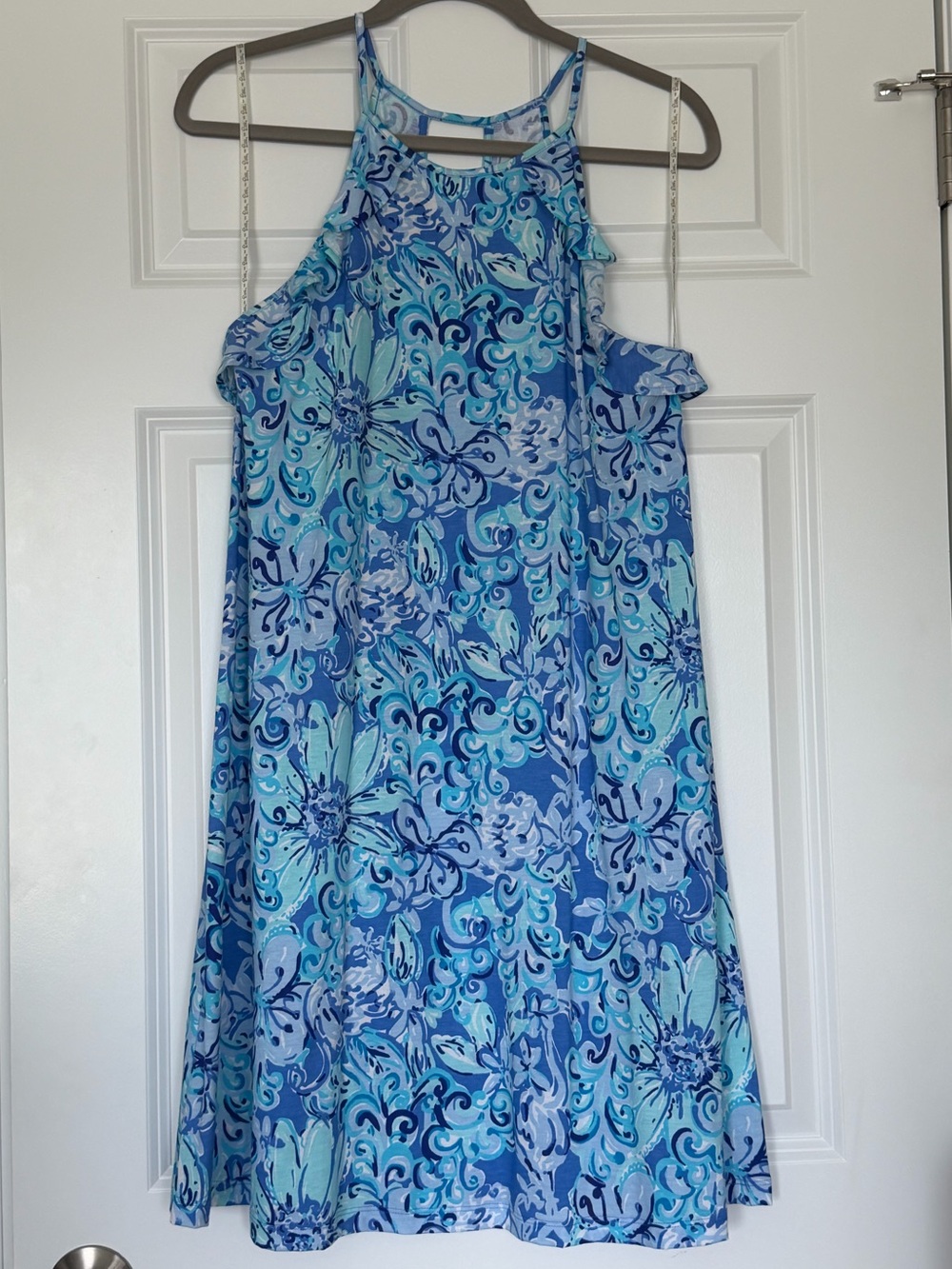 Lilly Pulitzer Billie dress size M Saltwater blue Suns out funs out